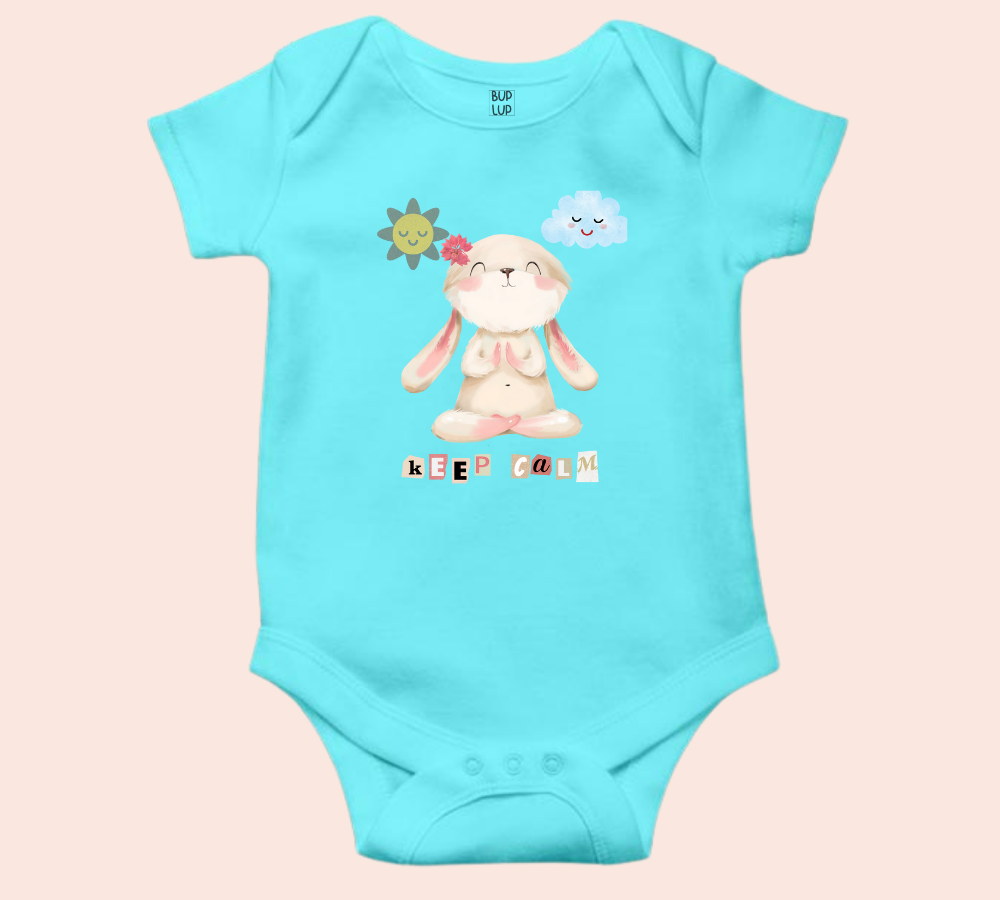 Keep Calm - Baby Romper 100% Cotton for New Born Baby Multi-Color Sleep Suit Romper Body - 6 Colors