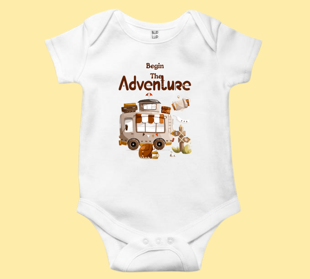 Begin the Adventure -Baby Romper 100% Cotton for New Born Baby Multi-Color Sleep Suit Romper Body - 6 Colors