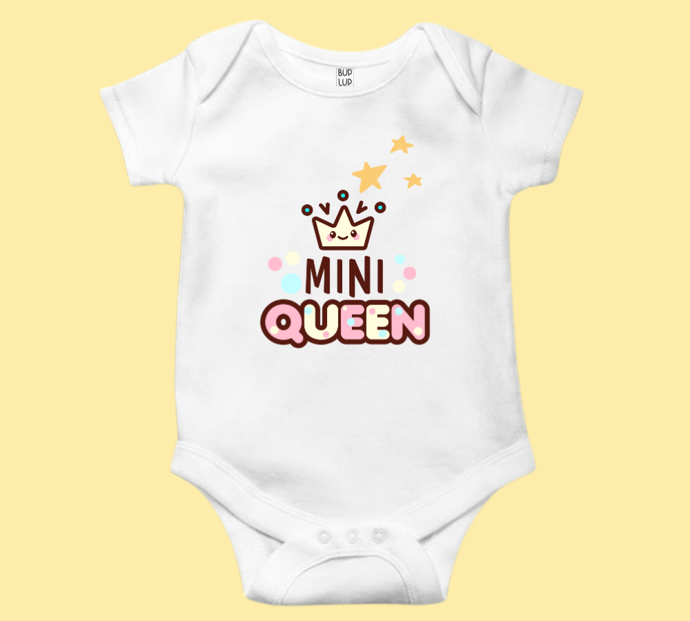 Mini Queen - Baby Romper 100% Cotton for New Born Baby Multi-Color Sleep Suit Romper Body - 6 Colors