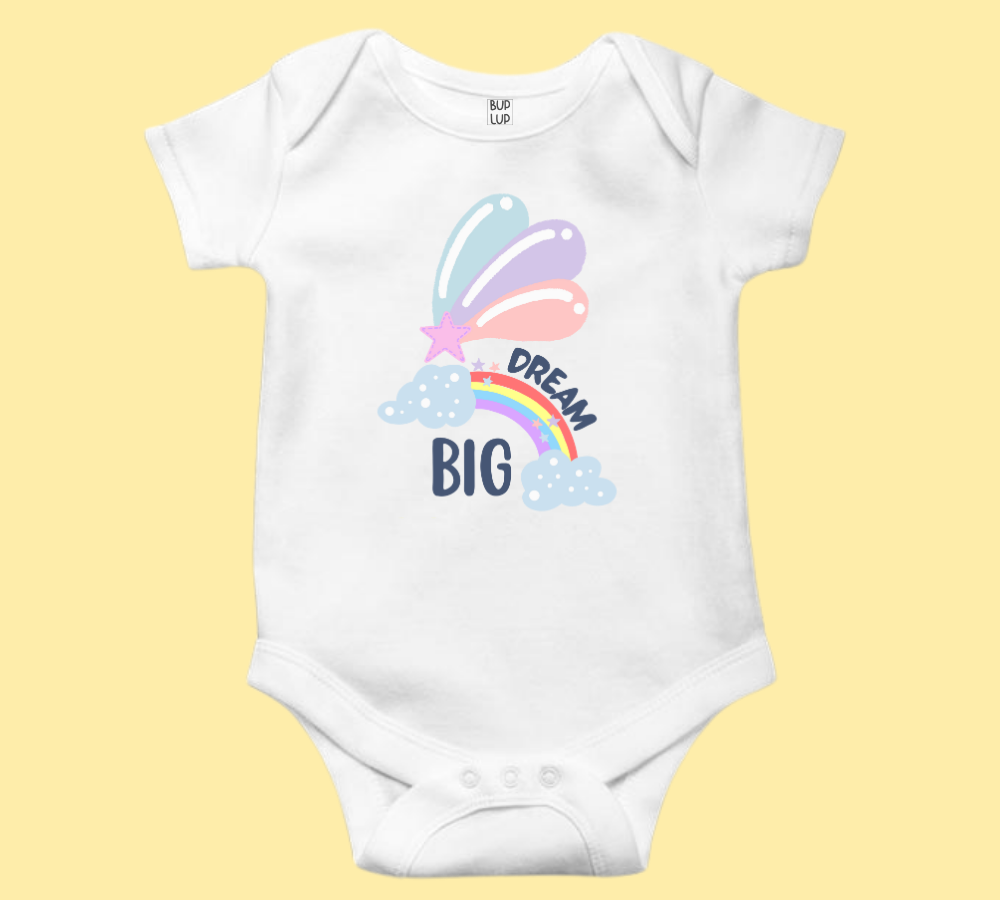 Dream Big - Baby Romper 100% Cotton for New Born Baby Multi-Color Sleep Suit Romper Body - 6 Colors