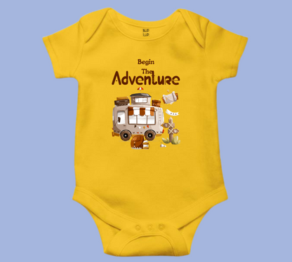 Begin the Adventure -Baby Romper 100% Cotton for New Born Baby Multi-Color Sleep Suit Romper Body - 6 Colors