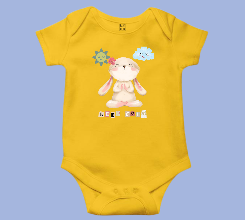 Keep Calm - Baby Romper 100% Cotton for New Born Baby Multi-Color Sleep Suit Romper Body - 6 Colors