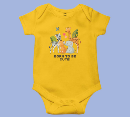 Born to be Cute - Baby Romper 100% Cotton for New Born Baby Multi-Color Sleep Suit Romper Body - 6 Colors