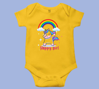 Happy Girl - Baby Romper 100% Cotton for New Born Baby Multi-Color Sleep Suit Romper Body - 5 Colors