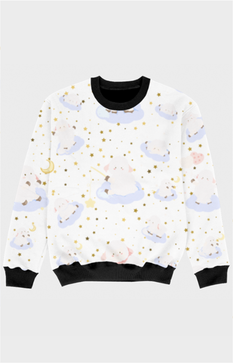 Sheep On Clouds - Kids Printed Sweatshirt