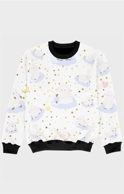 Sheep On Clouds - Kids Printed Sweatshirt