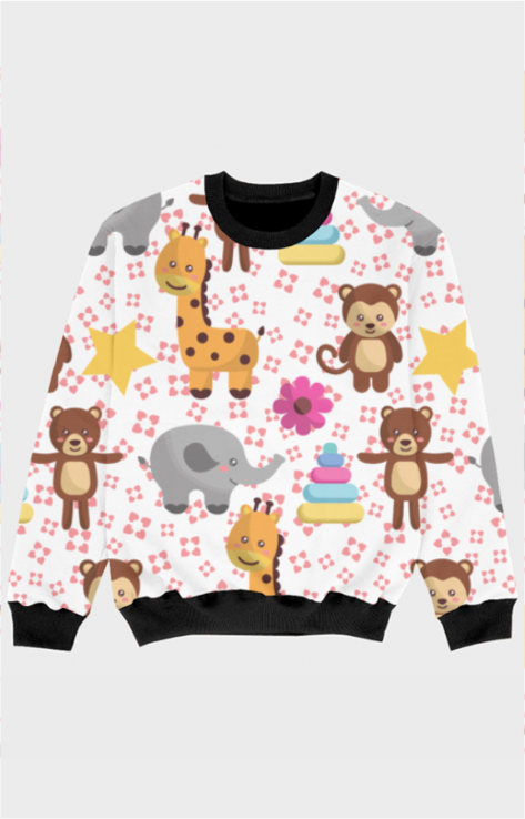 Animal Babies - Kids Printed Sweatshirt